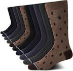Nautica Mens Dress Socks - 10 Pack Breathable Stretch Crew-Length Work Socks for Men for Business Formal Wear (Sizes: 6-12.5)