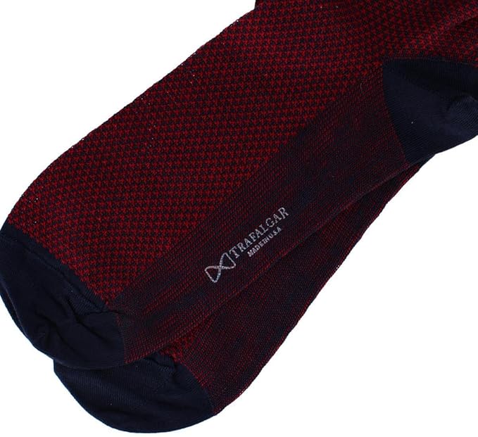 Trafalgar Men's Clayton Birdseye Over The Calf Mercerized Cotton Socks (1Pair)