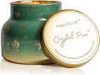 Capri Blue Glimmer Jar Candles - Luxury Holiday Scented Candles for Home - Long Lasting Soy Wax Blend - Scented Holiday & Home Decor - Crystal Pine Signature Petite Jar (8 oz)