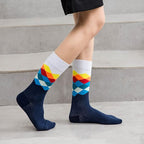 DRASEX Men's Dress Socks Funky Colorful Pattern Cotton Novelty Casual Crew Socks