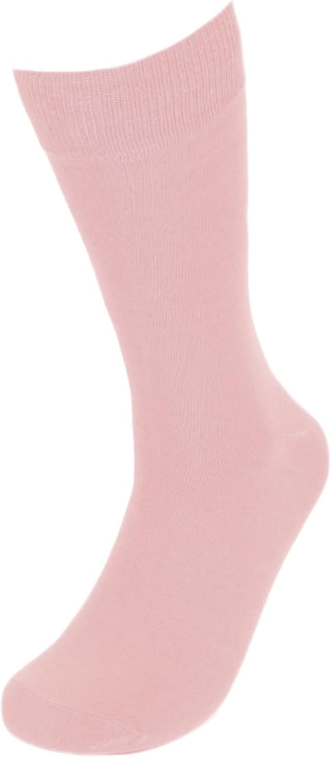 Feraricci Solid Color Casual Dress Socks for Men - Colorful & Comfortable Crew Socks