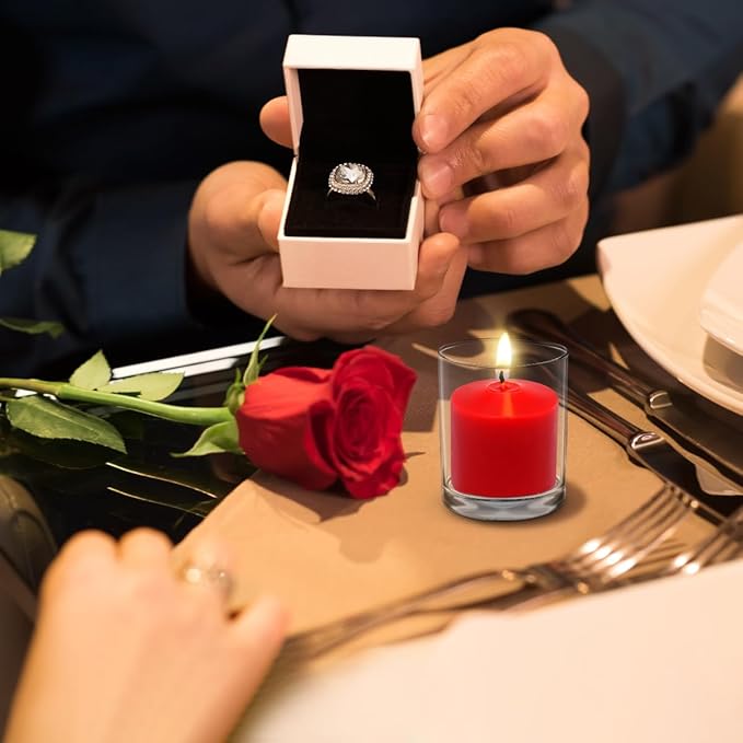 9-Pack 1.25-Inch Red Votive Candles, Unscented Small Tealight Candle for Home Decor and Special Occasions