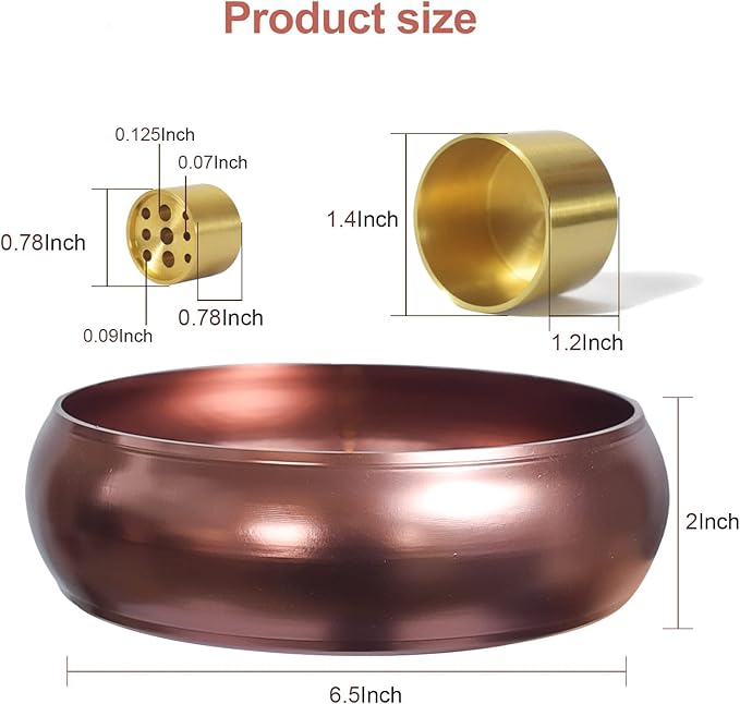 6.5 Inch Incense Holder, Incense Burner, Palo Santo Holder, Incense Sticks Holder, Smudge Bowl for White Sage, Palo Santo Sticks.