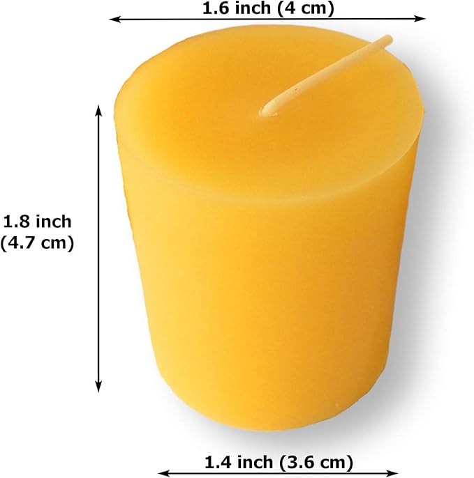 100% Pure Beeswax 15-Hour Votives Candles Organic Hand Made (4)