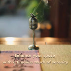 Antique Golden Magpie Lantern Incense Burner, Multi-Use Decorative Incense Holder, Elegant Zinc Alloy Craftwork, Ideal for Meditation, Relaxation, and Home Decor (Golden Magpie)