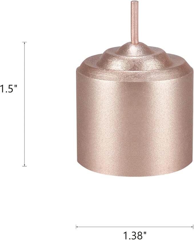 Mega Candles 12 pcs Unscented Rose Gold Votive Candles, Hand Poured Wax Candle 10 Hours 1.38 Inch x 1.5 Inch, Home Décor, Wedding Receptions, Centerpieces, Occasions, Events, Meditations, Holders
