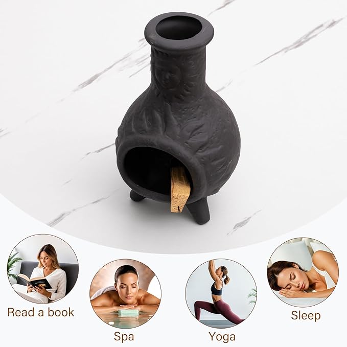 Handmade Palo Santo Holder & Incense Cone Burner-Elegant Sage Smudging Accessory with Capacity for Spiritual Rituals & Energy Cleansing-Thoughtful Gifts for Meditation, Yoga, Aromatherapy