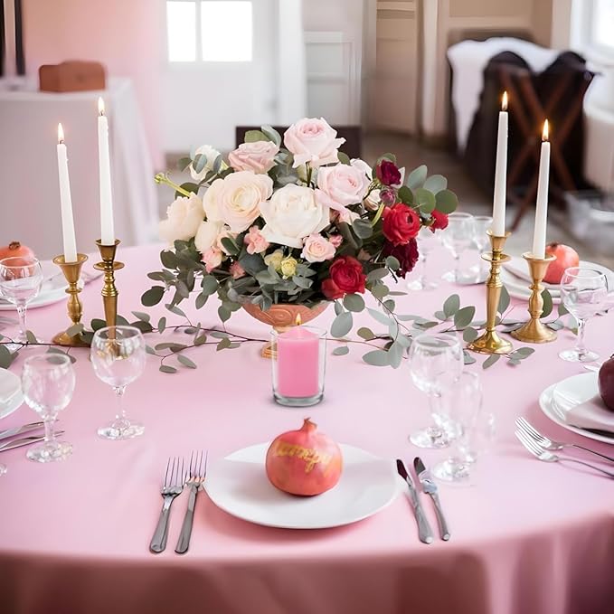 24 Packs Pink Colored Votive Candles, Unscented Small 1.5 Inch Diameter 2.0 Inch Tall Pastel Wax Candles for Wedding, Party & Home Dinner Table Decoration - 12 Hour Burn Time