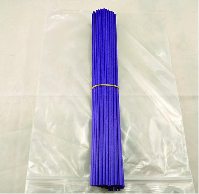 100 Pieces Fiber Reed Diffuser Replacement Refill Sticks (8" x 3mm, Purple)