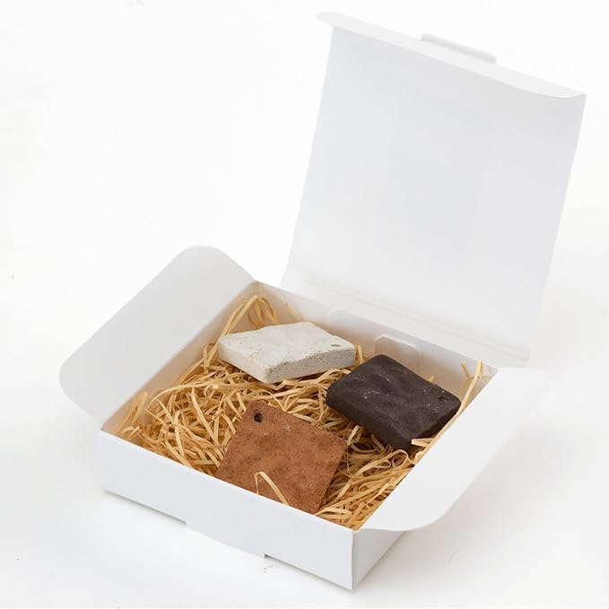 Asayu Japan Kazenami Mini Incense Holder Set – Eco-Friendly Ceramic, Set of 3 (Brown, White, Black)