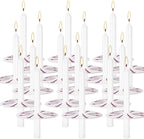 200 White Taper Candles with Drip Protectors Smokeless and Unscented 4.7'' H X 0.47'' D- Handheld Drip Guard,Church for Prayers, Vigil,Memorial Services, Religion,Shabbat, Prayer Candles