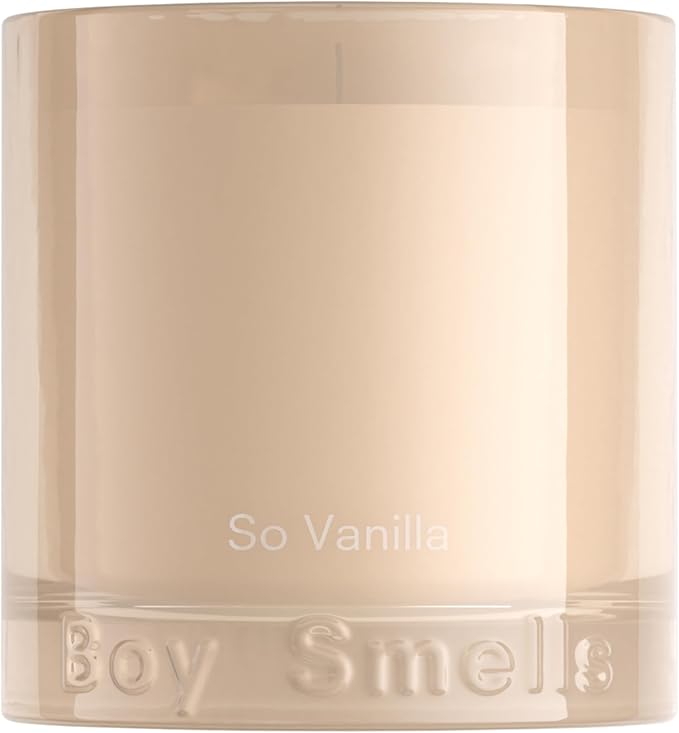 Boy Smells So Vanilla Candle - 8.5 oz - Aromatic Candle for Home with Almond Blossom, Vanilla and Amber - Up to 50-Hour Burn - Cotton Wick