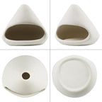 Ceramic Palo Santo Burner, Mini Chimney Incense Holder with Ash Catcher, Aromatherapy Meditation Home Decor for Anxiety Relief, White