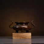 Copper Incense Burner Chinese Brass Incense Burner Kit Traditional Zen Incense Burner Antique Style Office Yoga Home Decor 5.7 * 3.9 * 3.7IN 2.7LB