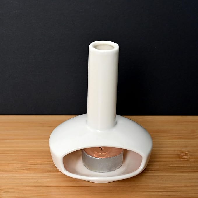 Cute Ceramic Palo Santo Holder – Handcrafted Modern Incense Cone Burning Stand – Adorable Smudge Bowl for Yoga Aromatherapy & Meditation for Home Decor – Unique Chimney Design