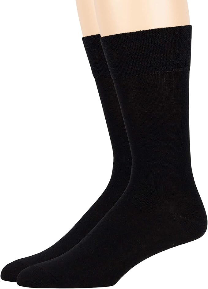 7BigStars Mens Dress Socks – 6 Pairs Crew, Soft Stay Up, Cotton Comfort for Business, Office, Big and Tall, Breathable