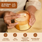 Folkulture Fall Scented Candle | Large 8.81 Oz - Vanilla | Two Wick Soy Candles | Autumn Non Toxic Candles for Relaxing | Long Lasting for Aromatherapy | Thanksgiving & Holiday Gifts for Women