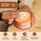 Folkulture Scented Candle | 8.81 Oz - Cherry Blossom Candles for Home Scented | Soy Candle or Non Toxic Candles for Relaxing | Long Lasting Pink Candle for Relaxation Gifts for Women