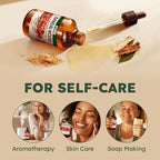 KUKKA Sandalwood Essential Oils - 4 Fl Oz - for Hair, Skin, Diffuser, Aromatherapy & DIY Soap Making Scent