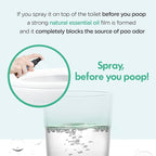 Pre-Poop Aromatic Bathroom Toilet Spray, Potty Deodorizer, Neutralize Bad Odors (1.69 fl.oz.) - Soft Cotton & Baby Powder Scent
