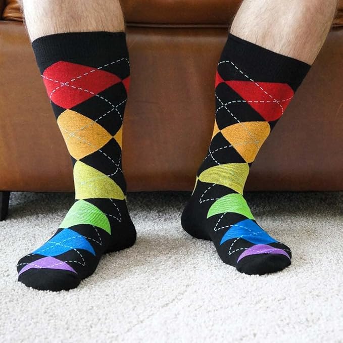 tiemart Men's Socks, Fits Men's Shoe Sizes 8-12