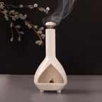 Handmade Mini Chiminea Palo Santo Holder - Ceramic Incense Burner for Cone & Stick, Ideal for Meditation, Energy Cleansing, Aromatherapy and Ideal Gift for Home Decor