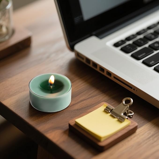 Pine Forest Scented Tea Lights Candles – Pine Green – 6 Hour Burn – 100% Palm Wax – Scented Tealight Candles for Christmas, Winter Holidays, Festive Decor – 48 Pack Scent Votive Candle