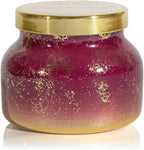 Capri Blue Glimmer Jar Candles - Luxury Holiday Scented Candles for Home - Long Lasting Soy Wax Blend - Scented Holiday & Home Decor - Tinsel & Spice Signature Petite Jar (8 oz)