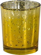 Mister Candle - Citronella Scented Gold Mercury Filled Glass Votive Candles Jar, Perfect Home Decoration, Wedding Favors Hand Poured in USA (Set of 12) (Citronella)
