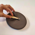 Set of 2 Ceramic Incense Burner Palo Santo Holder for Burning Sage Sticks Burning Bowl for Women Meditation Spiritual (Brownness)