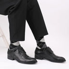 Men's Dress Socks 5 Pairs Mens Cotton Calf Business Formal Socks Soft Breathable Athletic Long Crew Casual Socks