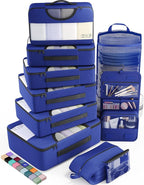 Veken 10 Set Packing Cubes for Travel Essential, Suitcase Organizer Bags in 4 Sizes, Carry-On Luggage Accessories with Large Laundry & Hanging Toiletry Bag, Must-Have for Airplane, Road Trip & Camping