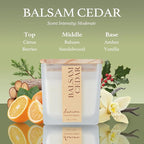 Scented Candle, 7.04 oz Balsam Cedar Aromatherapy Candle, Natural Soy Wax with Wooden Wick, Candles for Home, 45 Hours Burn Time, Scented Jar Candle Gifts
