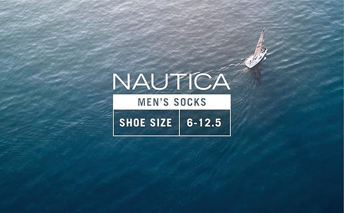 Nautica Mens Dress Socks - 5 Pack Breathable Comfort Stretch Crew-Length Work Socks for Men for Business Formal Wear (6-12.5)