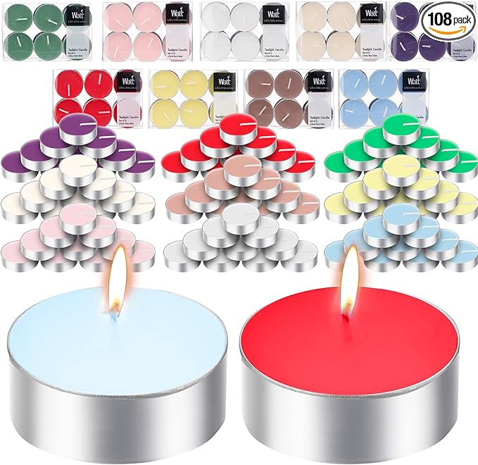 108 Pcs Scented Tea Lights Candles Mini Scented Tealight Candles Bulk for Burning Approximately 4 Hours Time(Mix)