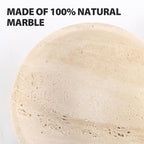 Koville Italian Travertine Incense Holder, 6" Incense Holders for Sticks, Sturdy Incense Burner Ash Catcher, Ideal for Meditation, Relaxing, Easy to Clean