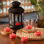 Scented Tea Lights Candles, Wisper of Rose, 48 Pack – Red Scented Tealight Candles– 100% Palm Wax – 6 Hour Burn Time Aromatherapy Tea Light Votive Candle for Dinner, Bedroom, Spa