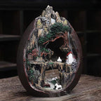 Mountain Waterfall Incense Burner，Backfall Incense Holder River, Incense Falls Meditation Decor for Room with Upgrade Incense Cones and Accessories (2side)