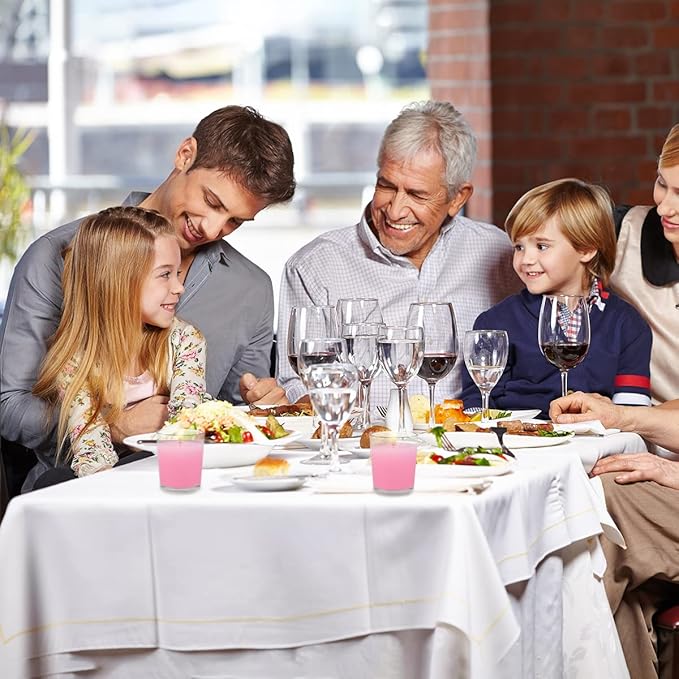 Set of 20 Pink Votive Candles Clear Glass Filled Unscented Soy Wax Candle for Home Spa Weddings Romantic Holiday Party and DIY