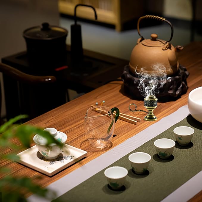 Yawlsow Incense Burner, Frankincense Charcoal Incense Stand, Bakhoor Incense Burner Holder, Ideal for Aromatherapy, Yoga and Spa, Home and Christian Church Censer, (Bronze)