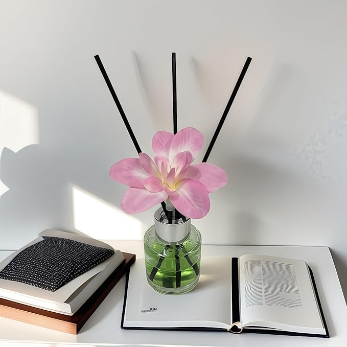 100 Pcs Black Reed Fiber Diffuser Sticks,Diameter 3.5mm, Length 190mm (7.48 inches), Suitable for Various Essential Oils and Perfume, Lasting, Stable and Diffusing Fragrance