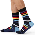 DRASEX Men's Dress Socks Funky Colorful Pattern Cotton Novelty Casual Crew Socks