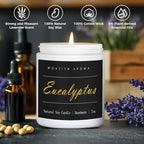 MOASITN Eucalyptus Natraul Soy Candle| Clove,Eucalyptus,Ambergris Highly Scented Candles for Home| Clean Burn Longlasting Aromatheraphy Candel| Women,Men Gift for Relaxing,Housewarming,Birthday|7oz