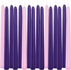 16 Pack Advent Taper Candles Premium Hand Dipped 10in Unscented Christmas Taper Candles - Ideal for Seasonal Celebrations, Holidays, Church, Celebration, Party