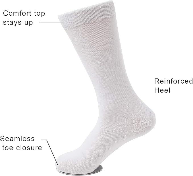 Sock Amazing Unisex Bamboo Rayon Socks Super Soft Black Crew Socks 8 Pack