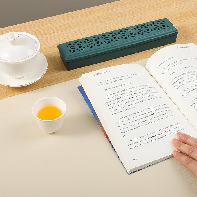 Incense Holder for Sticks，Ceramic Insence-Stick Holder Ash Catcher，Incense Holder Timkburner for Meditation Yoga Spa Room Decor