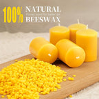 Beeswax Votive Candles 24 Pack Votive Candles Bulk,11-12 Hours Burn Time Unscented Votive Candles,100% Pure Bees Wax Candles Natural Beeswax Candle Small Beeswax Candles for Prayers Relax（24 Pack）