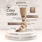 7BigStars Men's Diabetic Extra Wide Cotton Dress Business Mid Calf Socks - 5 Pack Large - Argyle, Stripe, Geometric - Sock Size 10-13 Shoe Size 9-12 L Khaki, Brown
