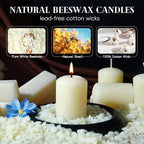 White Beeswax Votive Candles12 Pack,100% Pure Beeswax Candles,Unscented,Slow-Burning 11-12 Hours, Natural Bees Wax Candle for Home,Church,Prayer