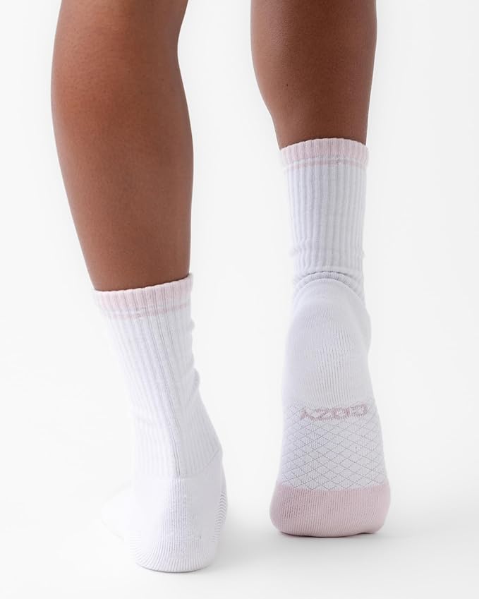 Cozy Earth Essential Calf Socks for Women and Men – Soft Mercerized Cotton Crew Socks 2-Pack Set – Heel & Arch Support